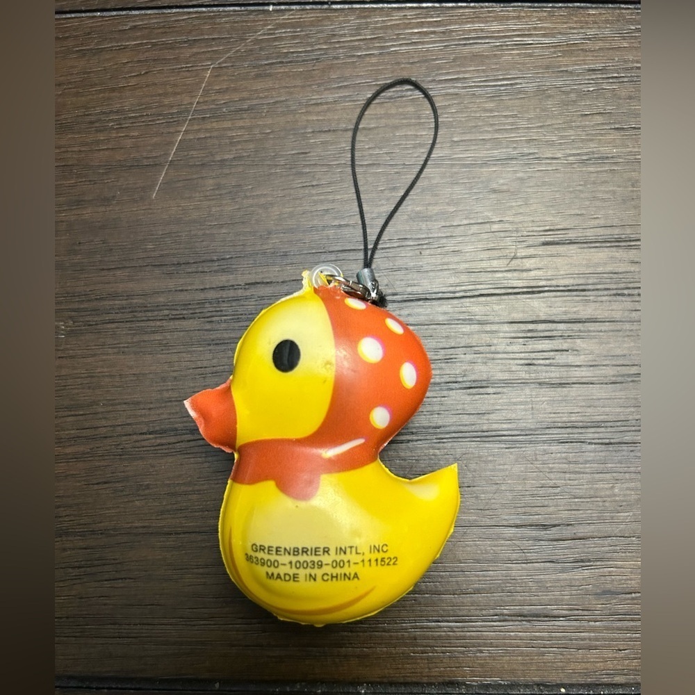 Yellow Duck Keychain Charm - Picture 2 of 2